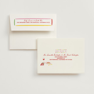This is a rossa bridal shower thank you cards with standard by Sarah Rosenthal called bella vita printing on strathmore in standard
