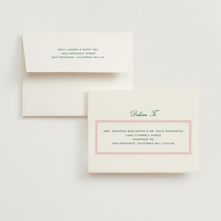 This is a bubblegum bridal shower thank you cards with standard by Stacey Meacham called prep club printing on strathmore in standard