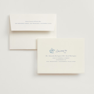 This is a frost bridal shower thank you cards with standard by Itsy Belle Studio called clara printing on strathmore in standard