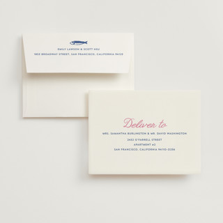 This is a sky bridal shower thank you cards with standard by Cass Loh called packed with love printing on strathmore in standard