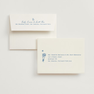 This is a royal bridal shower thank you cards with standard by chocomocacino called chomchom printing on strathmore in standard