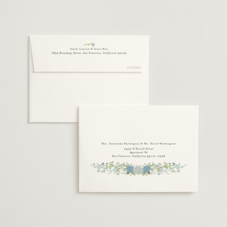 This is a cerulean bridal shower thank you cards with standard by Susan Moyal called wedgewood printing on strathmore in standard