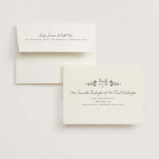 This is a champagne bridal shower thank you cards with standard by Ana de Sousa called gathering joy printing on strathmore in standard