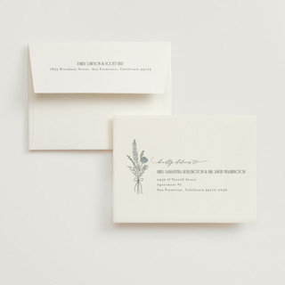 This is a garden bridal shower thank you cards with standard by Kelly Schmidt called botanical printing on strathmore in standard