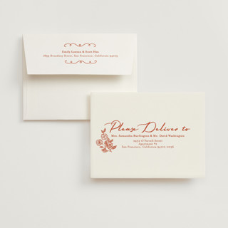 This is a peach bridal shower thank you cards with standard by Sherley Ferreira called bridal crest printing on strathmore in standard