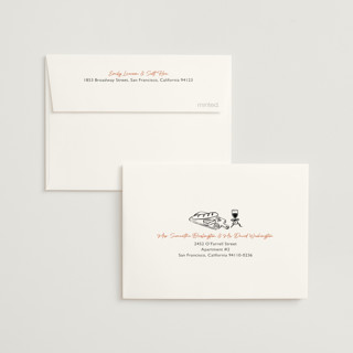 This is a sunset bridal shower thank you cards with standard by Elly called gathering printing on strathmore in standard