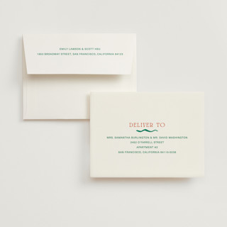 This is a tomato bridal shower thank you cards with standard by Cass Loh called amore e cibo printing on strathmore in standard