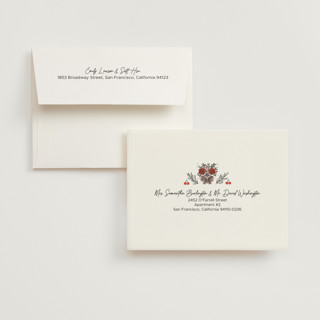 This is a pink petals bridal shower thank you cards with standard by Hanna Symonovych called bridal shower wallpaper printing on strathmore in standard