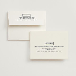 This is a mahogany bridal shower thank you cards with standard by Katie Ylinen called east coast formal printing on strathmore in standard