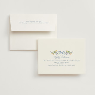 This is a bluebell bridal shower thank you cards with standard by Petra Kern called hand painted printing on strathmore in standard