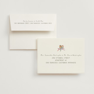 This is a confetti bridal shower thank you cards with standard by 2birdstone called wildflowers printing on strathmore in standard