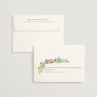 This is a sunshine bridal shower thank you cards with standard by Susan Moyal called flower garden printing on strathmore in standard
