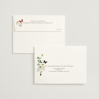 This is a elder flower bridal shower thank you cards with standard by Sarah Knight called wild meadow printing on strathmore in standard