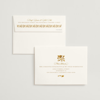 This is a ochre bridal shower thank you cards with standard by Jenna Holcomb called amalfi coast printing on strathmore in standard