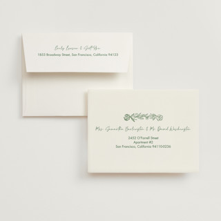 This is a meadow bridal shower thank you cards with standard by Petra Kern called doodled printing on strathmore in standard