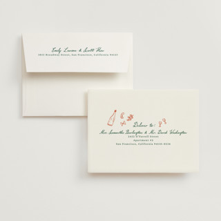 This is a tangerine bridal shower thank you cards with standard by Jelena Vuletic called sapori printing on strathmore in standard