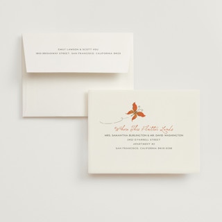 This is a roselle bridal shower thank you cards with standard by Vera Lim called garden frolic printing on strathmore in standard