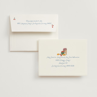 This is a vanilla bridal shower thank you cards with standard by Jenna Holcomb called freshly off the market printing on strathmore in standard