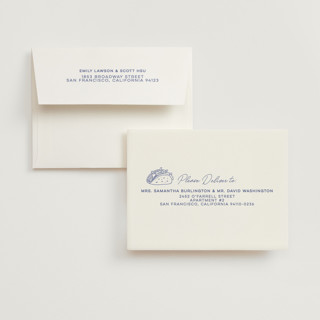 This is a blueberry bridal shower thank you cards with standard by Sherley Ferreira called tacos & tequila printing on strathmore in standard