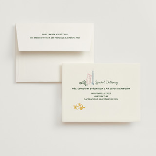 This is a basil bridal shower thank you cards with standard by Jenna Holcomb called that's amore. printing on strathmore in standard