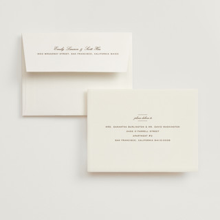 This is a cocoa bridal shower thank you cards with standard by Megan Davis called campania printing on strathmore in standard