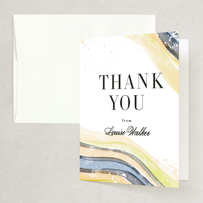 painted layers splash bridal shower thank you cards by alethea and ruth minted painted layers splash bridal