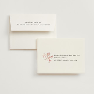 This is a pomegranate bridal shower thank you cards with standard by Haley Warner called couple's brunch printing on strathmore in standard