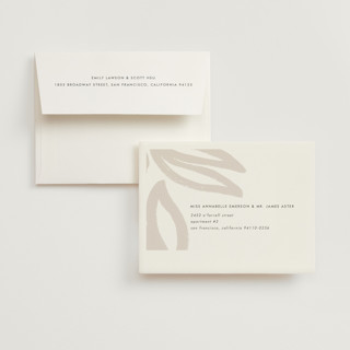 This is a linen bridal shower thank you cards with standard by Blustery August called billow printing on strathmore in standard