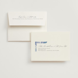 This is a lagoon bridal shower thank you cards with standard by Creo Study called flow printing on strathmore in standard