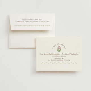 This is a poppy bridal shower thank you cards with standard by Creo Study called botanical maximalism printing on strathmore in standard