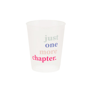 This is a multicolor party decorations by Jollity and Co called book club "just one more chapter" flex cups - set of 8 in standard