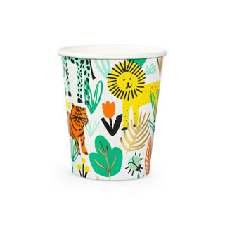 This is a multicolor party decorations by Jollity and Co called into the wild 9 oz cups - pack of 8 in standard