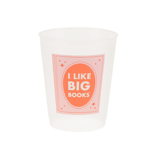 This is a multicolor party decorations by Jollity and Co called book club "i like big books" flex cups - set of 8 in standard