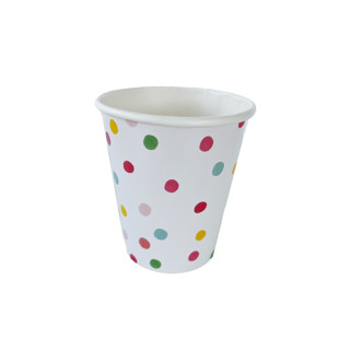 This is a multicolor party decorations by Jollity and Co called it's a party dotty cups - set of 12 in standard
