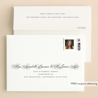 This is a mulberry kids thank you cards with standard by Jill Means called dancing script printing on strathmore in standard