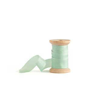 This is a mint wedding ribbon by Minted called mint shimmer in standard