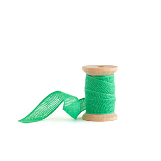 This is a teal wedding ribbon by Minted called teal loose weave cotton in standard