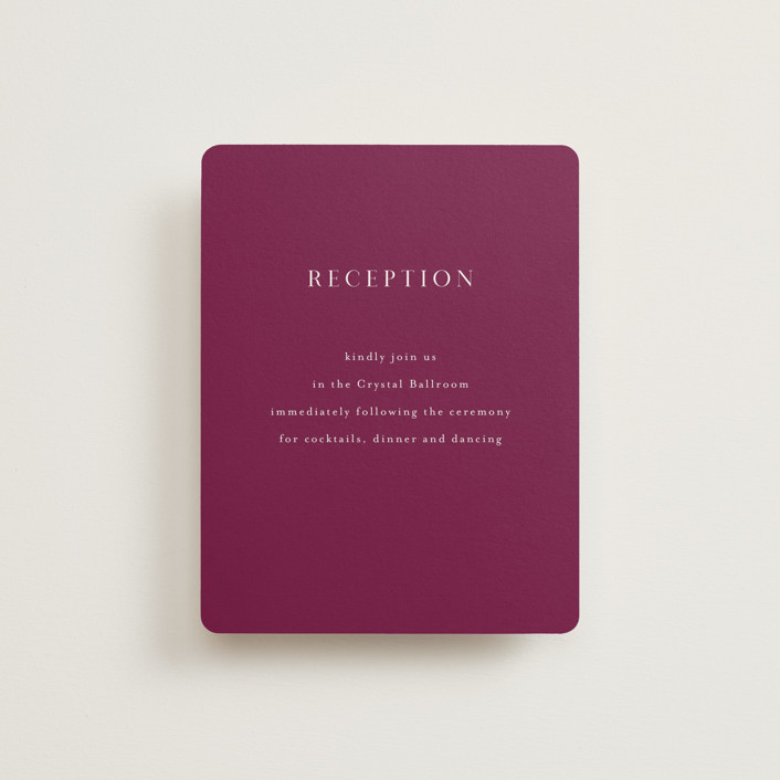 "veranda" - Reception Cards in Merlot by Angela Marzuki.