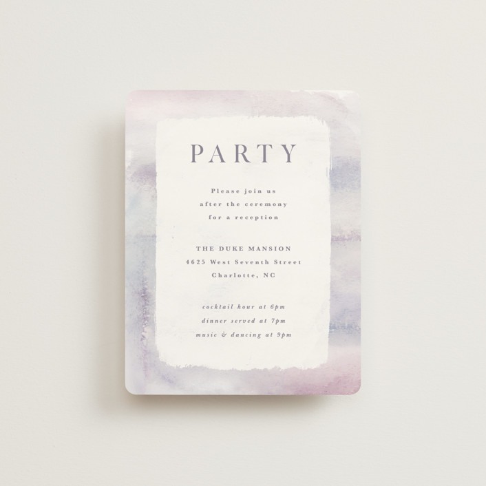 "Lavender fields" - Reception Cards in Lavender by Hooray Creative.