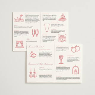 This is a peony unique wedding programs with foil pressed by Susan Moyal called timeless blooms printing on signature in folded