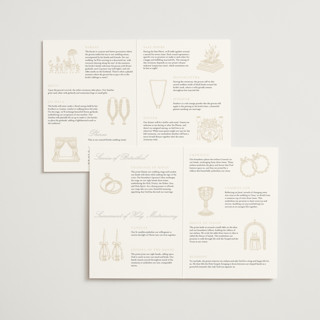 This is a buttercup unique wedding programs with foil pressed by Karidy Walker called storybook garden printing on signature in folded