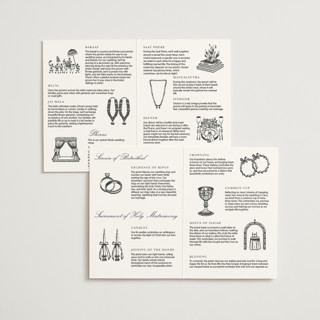 This is a charcoal unique wedding programs with standard by Minted Custom called minted custom printing on signature in folded