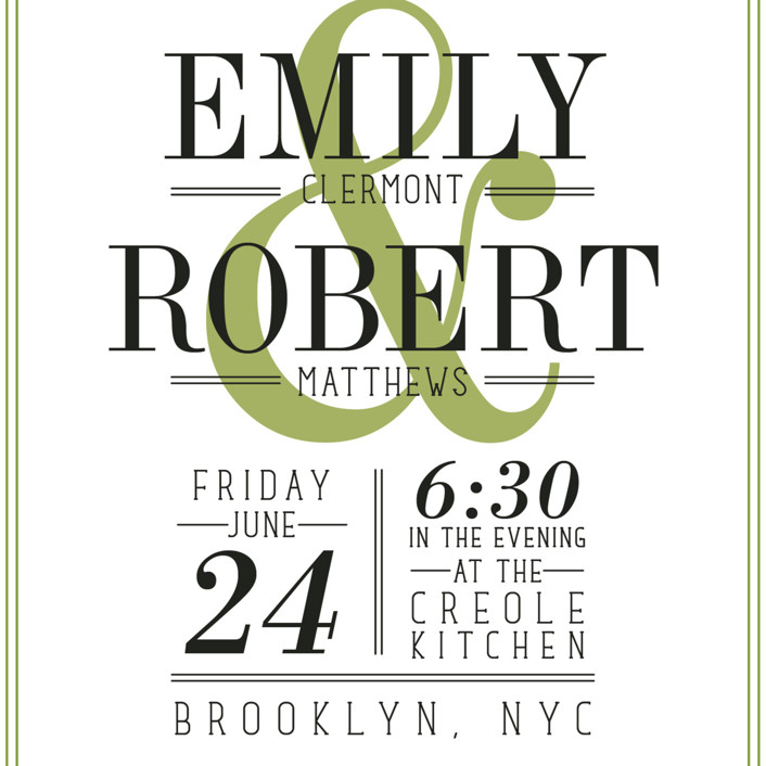 Wed in Type Rehearsal Dinner Invitations by Ariel Rutland Minted