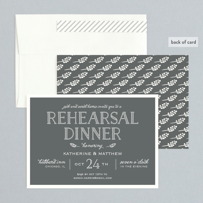 Modern Delineation Rehearsal Dinner Invitations by Kaydi Minted