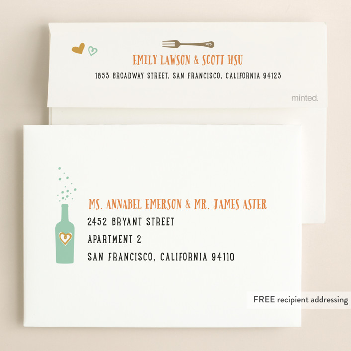 Stacked Rehearsal Dinner Invitations by Rebecca Bowen Minted