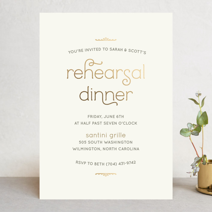 Royale Rehearsal Dinner Invitations by Laura Hankins Minted