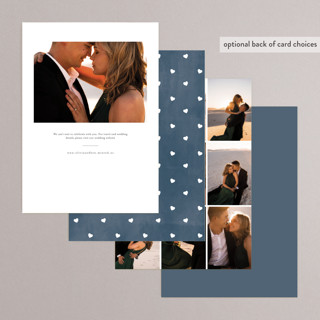 This is a navy rehearsal dinner invitations with standard by Jen Tips called love and lobsters printing on signature in standard