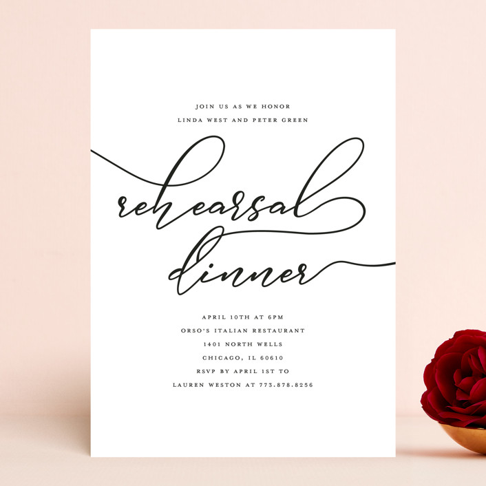 Elegant Rehearsal Dinner Invitations by Laura Hamm Minted