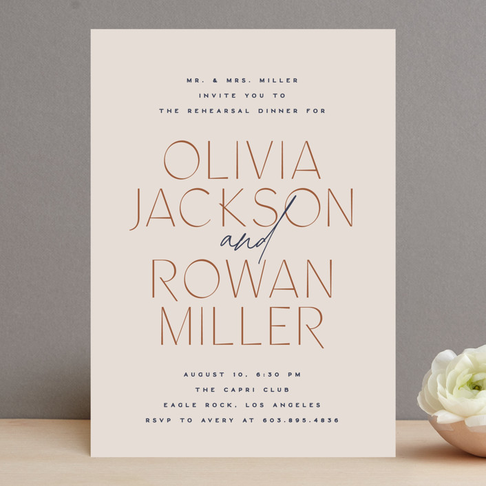 Forward Rehearsal Dinner Invitations by Owl and Toad Minted