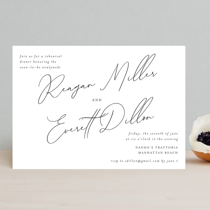 Formal Elegance Rehearsal Dinner Invitations by Shirley Lin Schneider